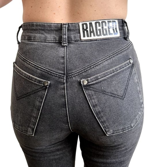 The Ragged Priest Grey Denim Custom Red and Black Snake Design Size 26 - Picture 5 of 5